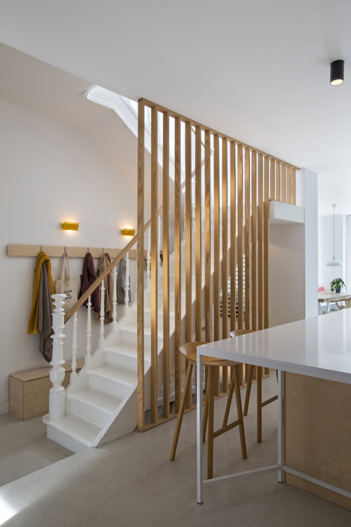 Image d'un escalier en bois